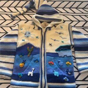 Lucy Iberg zip up Hooded Sweater size 6